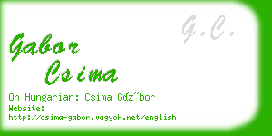 gabor csima business card